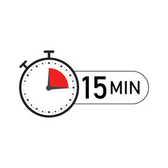 Perfect timing illustration: 15 minutes of professional focus on a white background