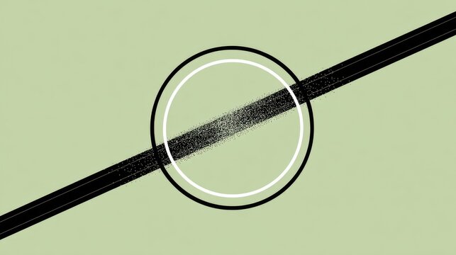 Abstract design with circle and line