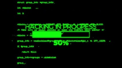 Digital Hacking Progress Bar. Hacking in Progress. 