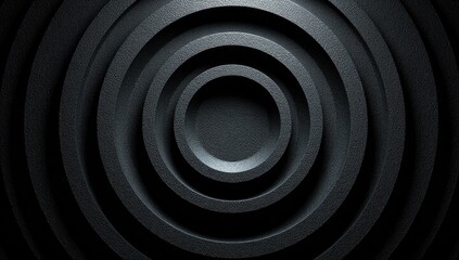 Dark concentric circles with textured surface