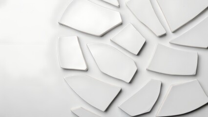 Abstract White Mosaic Pattern in Circular Design