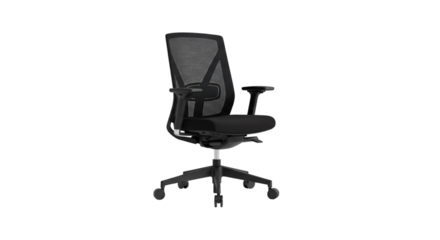 Ergonomic Black Mesh Office Chair on White Background for Modern Workspace Design and Comfortable Seating