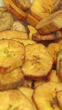 with oil and garlic green plantains
