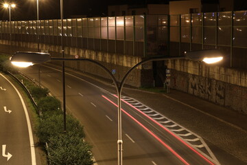 night traffic in the city