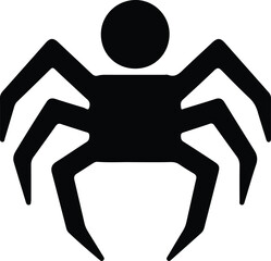 Illustrator Vector Simple Halloween spider icon graphic illustration silhouette