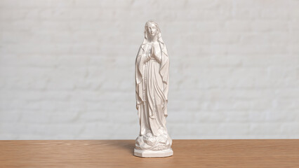 Naklejka premium The Virgin Mary for religion or Holiday concept 3d Rendering.