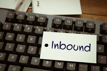 There is word card with the word Inbound. It is as an eye-catching image.