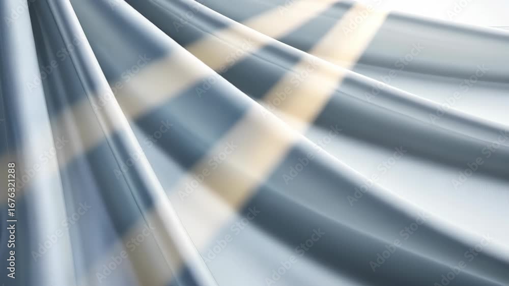 Aufkleber Dynamic Fabric: Elegant folds of a fabric drape, showcasing a unique pattern. The image captures a blend of fluidity and a stylish design.