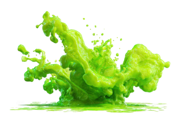 Bright lime green liquid splash