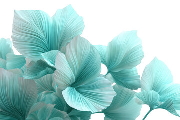 Close-up of abstract teal flowers