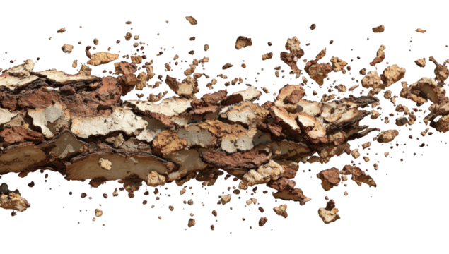 Abstract wood texture explosion