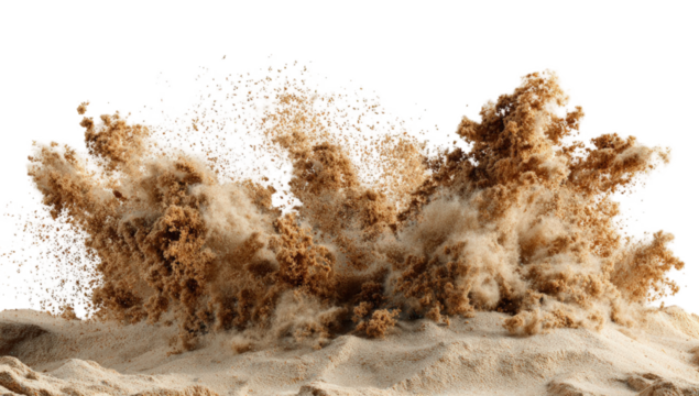 Sand explosion
