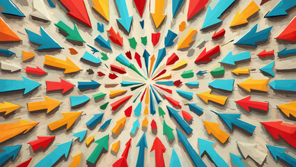 Arrows Pointing Outward from Central Black Hole

