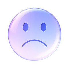 Fototapeta premium sad emoji icon on white or transparent background