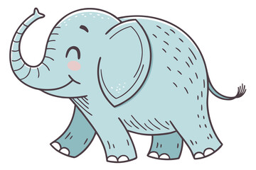 Animal kids scribble, hand drawn naive wild nature doodle set, childish cartoon African characters. Wax crayon kindergarten jungle print, childhood savanna mammal. Animal scribble colorful graphic kit