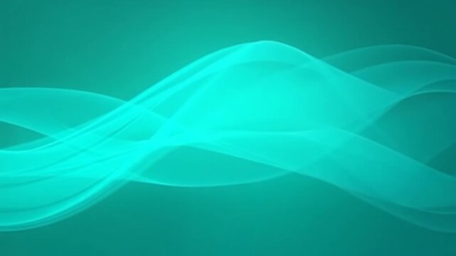 Teal Flowing Light Trails in a Minimalist Abstract Style