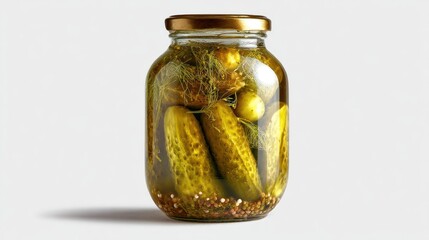 Jar of pickled cucumbers