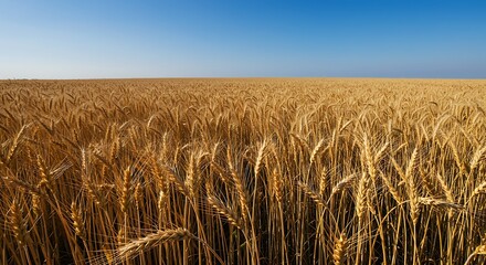 Rolling golden wheat fields swaying in warm wind - view 239 Stock Photo for Designers and Marketers