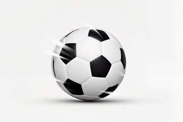 Naklejka premium black and white soccer ball. speed