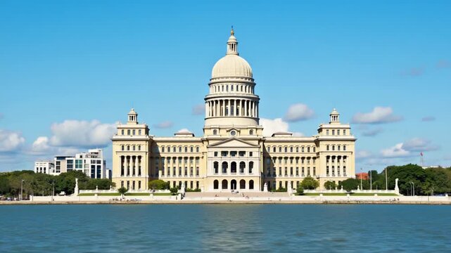 Beauty Government Building at Recife Pernambuco Brazil. Stunning Background.