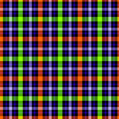 Happy Halloween Skulls Set Plaid