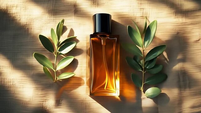 Rectangular amber bottle with black cap product shot