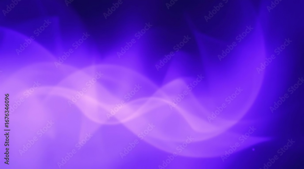 Poster a dynamic abstract background featuring smooth, flowing waves of vibrant purple and blue, creating a
