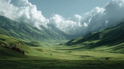 Obraz premium Green Valley Landscape