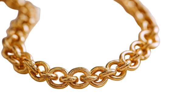Close-up of a gold chain necklace (1)