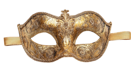 Ornate golden mask with intricate design