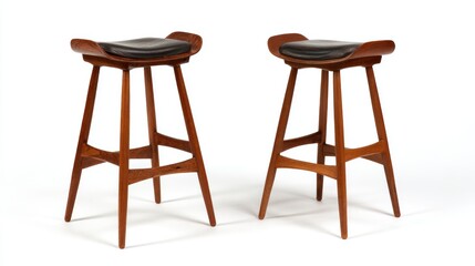 Pair of mid-century modern bar stools