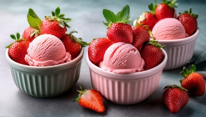 scrumptious strawberry ice cream bowls a delightful culinary experience