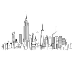 Abstract New York City skyline