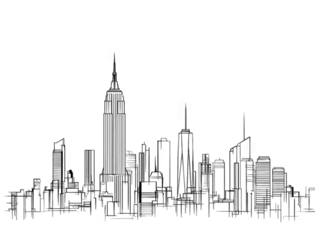 Abstract New York City skyline - Powered by Adobe