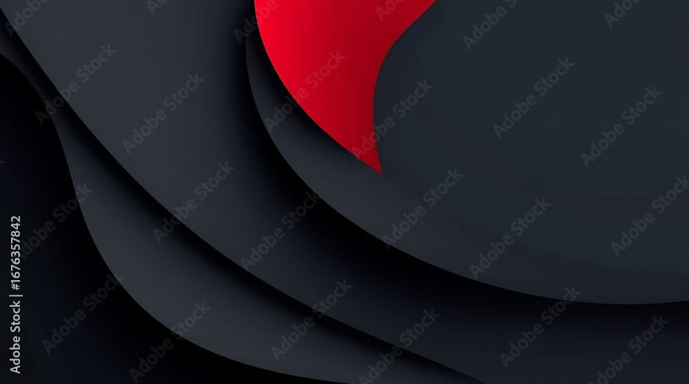 Aufkleber abstract layers of black and red create a modern and dynamic background, perfect for adding depth an