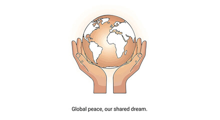 Two hands gently cradling a glowing Earth globe.