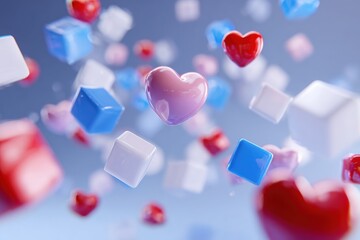 Floating shapes of vibrant colors