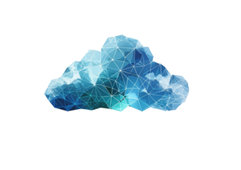 Abstract blue cloud graphic