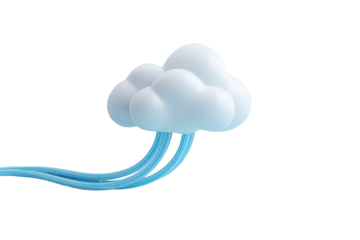 Light blue cloud with flowing blue streaks