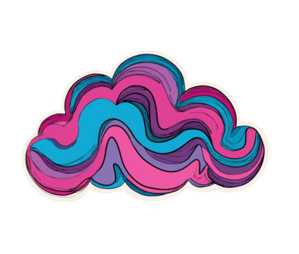 Abstract cloud graphic - Powered by Adobe