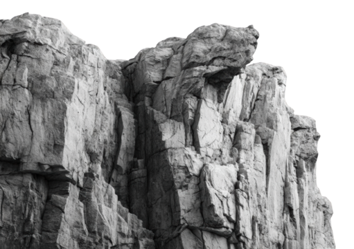 Gray rocky cliff face