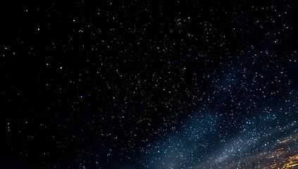 Night sky, scattered stars, and faint nebula