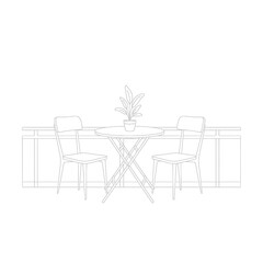 Balcony Seating Outline