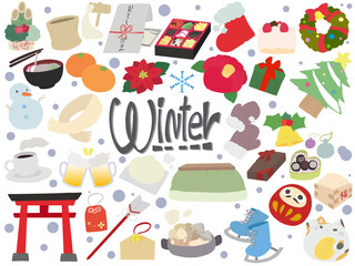 冬に使える 素材 セット 主線なし