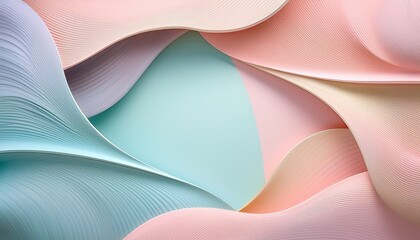 pastel abstract background with organic curves and central negative space