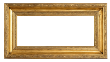 Golden antique picture frame