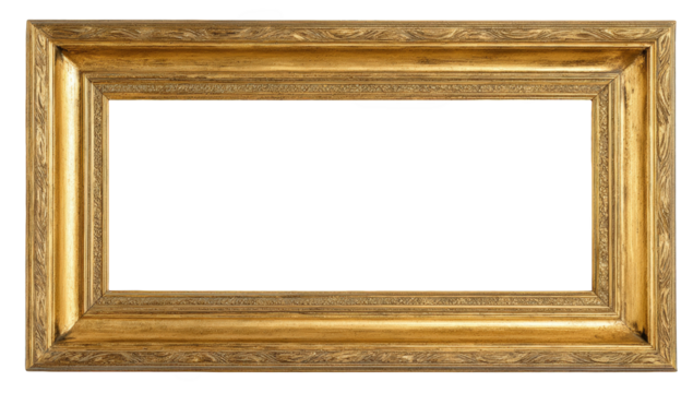 Golden antique picture frame - Powered by Adobe