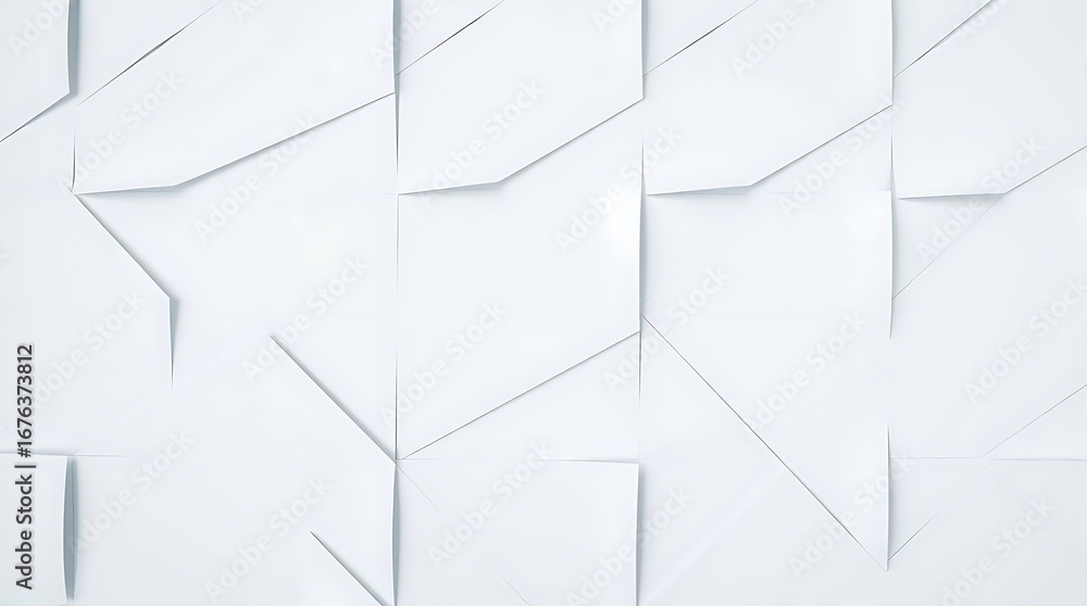 Poster abstract white geometric pattern background with triangle shapes and paper texture creating a modern