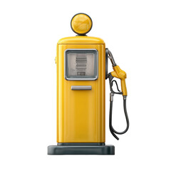 Retro yellow gas pump
