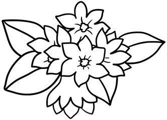 Mayflower Vector Outline Line Art Drawing